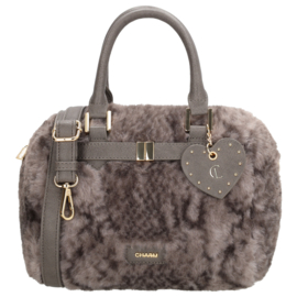 Charm London Stockholm handtas grijs slangenprint