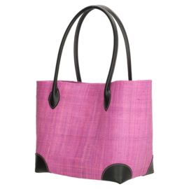 PE-Florence Raffia strandtas lilla