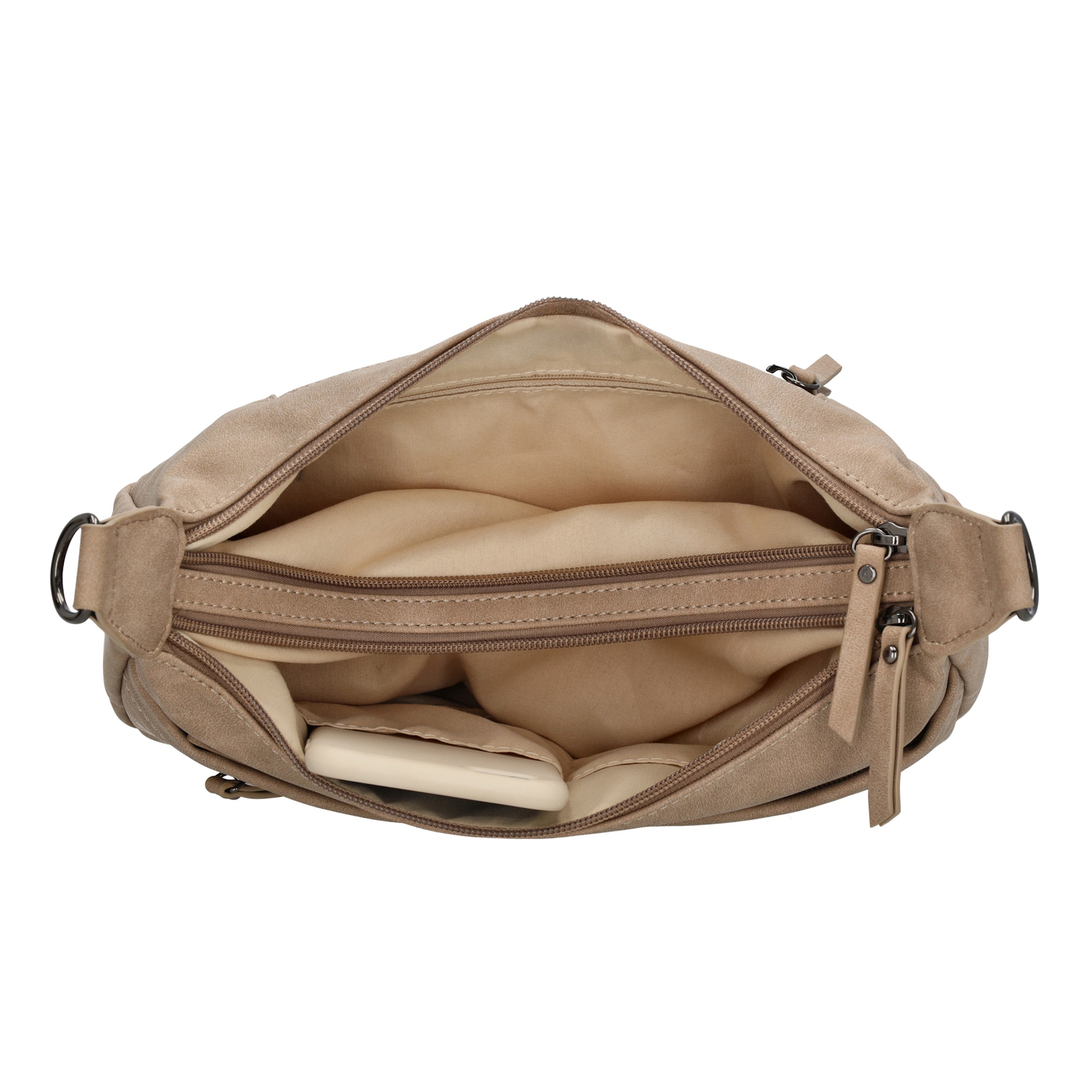 Beagles Malaga schoudertas licht taupe