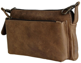 Leather Design schoudertas hunter