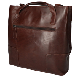 Leather Design rugzak donker bruin