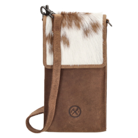 Hide & Stitches Yellowstone telefoontasje bruin/wit