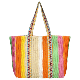 Enrico Benetti Marbella rieten strandtas multicolor-1