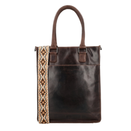 Hide & Stitches Next Navajo shopper donker bruin
