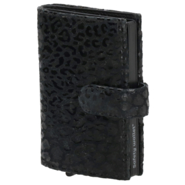 Charm London Camberwell safety wallet zwart leopard