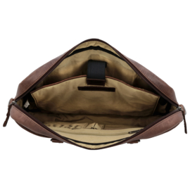 Hide & Stitches Next Navajo laptoptas donker bruin