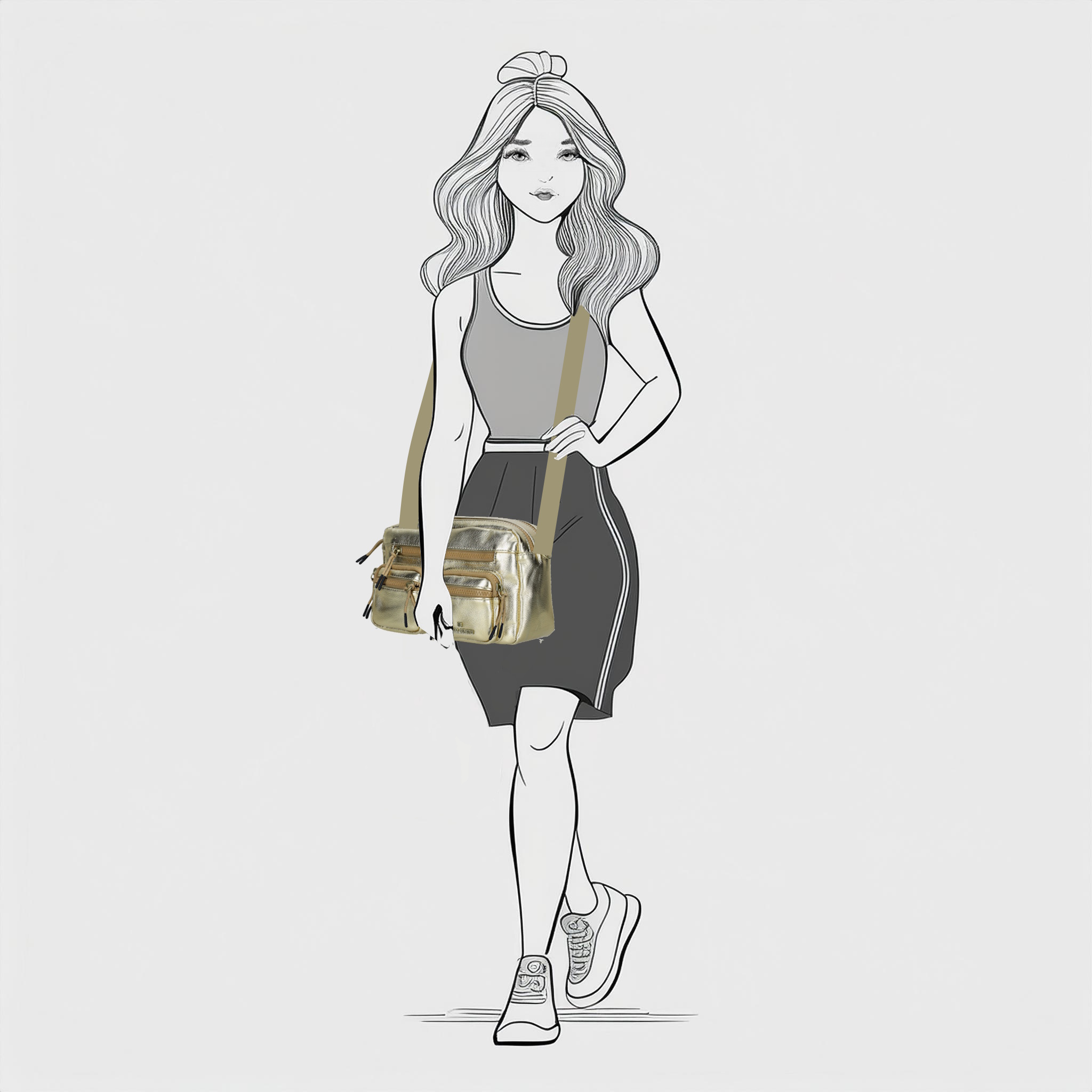 Enrico Benetti Celine crossbody tas goud