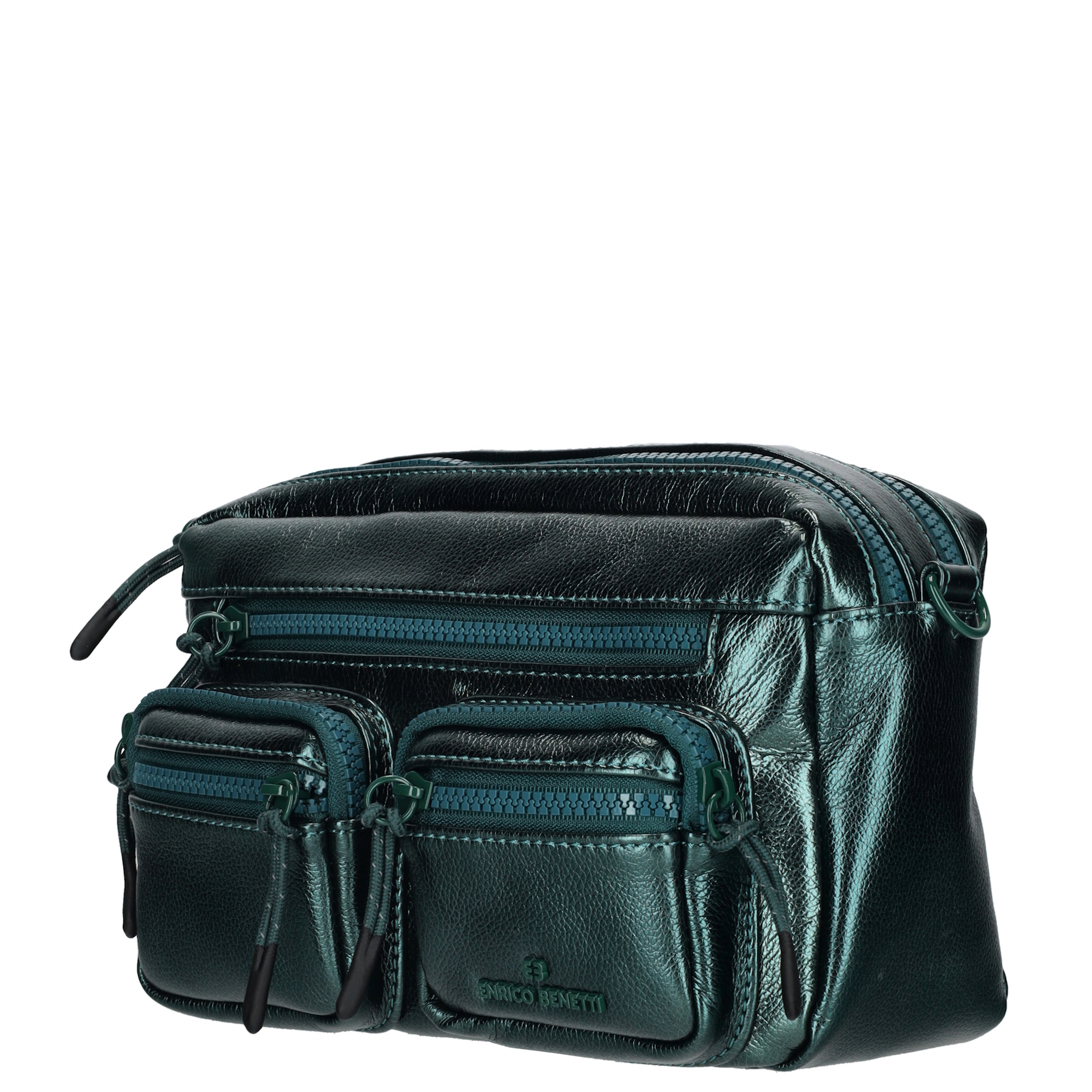 Enrico Benetti Celine crossbody tas metellic green