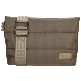 Zebra Elske schoudertas donker taupe