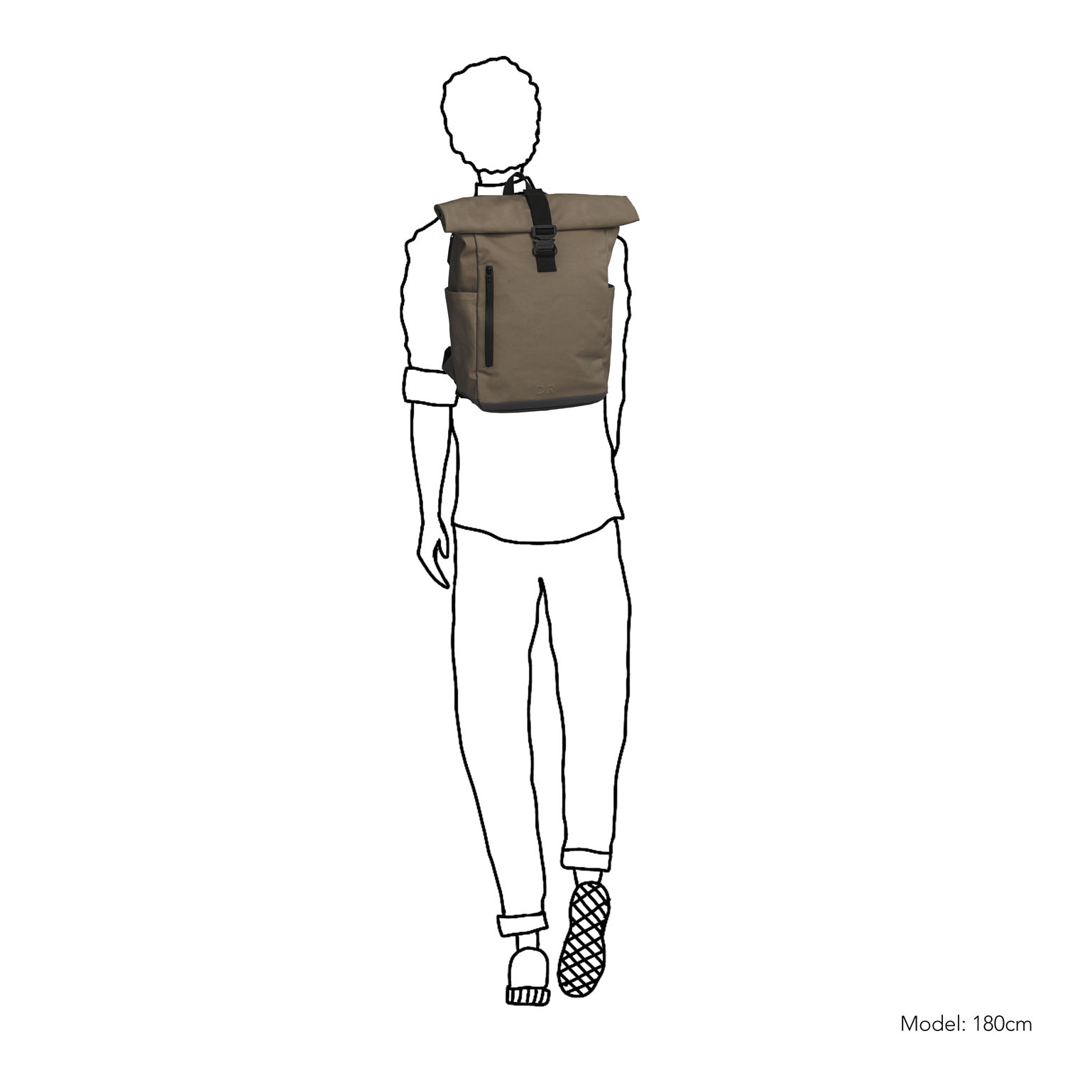 Daniel Ray Rolltop Rugtas XL Wangaratta taupe