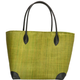 PE-Florence Solid Raffia strandtas olijf groen