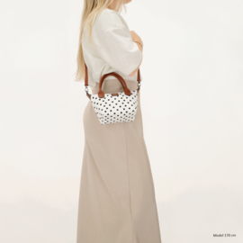 Charm London Buckingham handtas stippen zwart wit