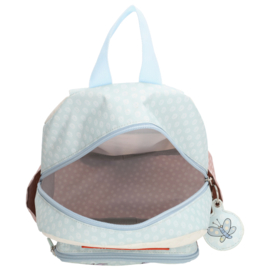 Zebra trends Mike & Molly rugzak licht blauw