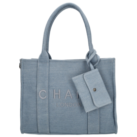 Charm London bond shopper licht blauw