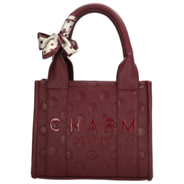 Charm London Avenue shopper bordeaux stippen