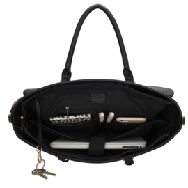 Charm London Cambridge laptoptas zwart