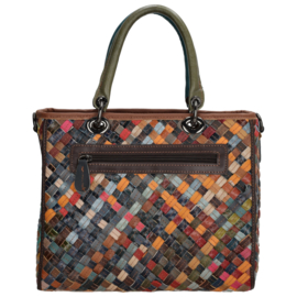 Beagles Treccia multi colour lederen handtas