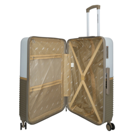 Enrico Benetti Princetown koffer 75 cm taupe-ivoor