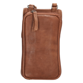 Hide & Stitches Paint Rock telefoontasje cognac