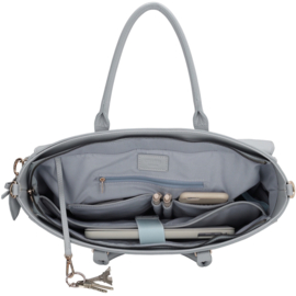 Charm London Cambridge laptoptas lichtblauw