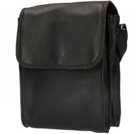 Leather Design schoudertas zwart
