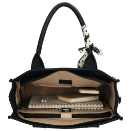 Charm London Bond Avenue shopper zwart stip
