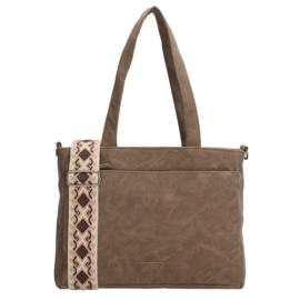 Beagles Malaga shopper donker taupe