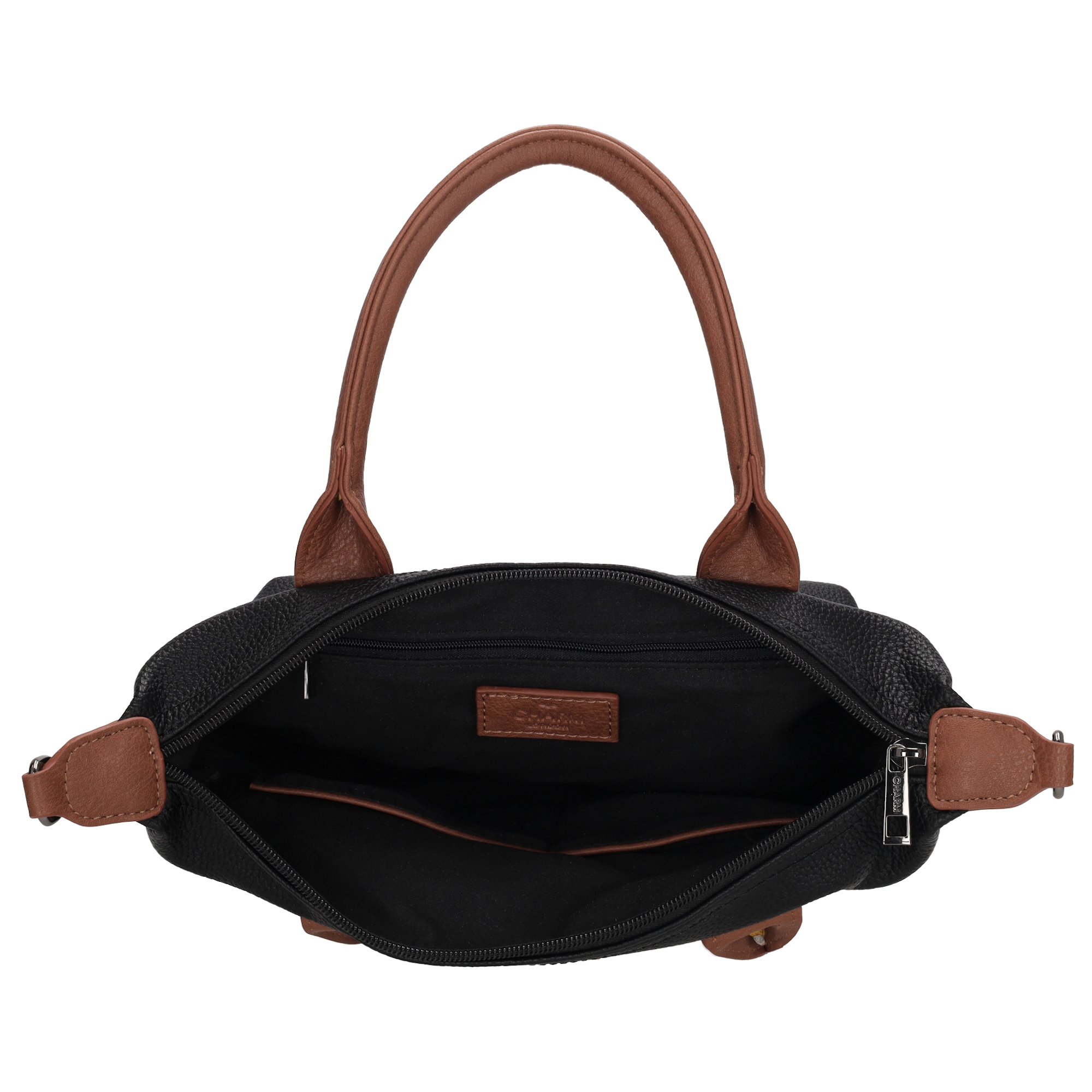 Charm London Buckingham palace handtas zwart cognac