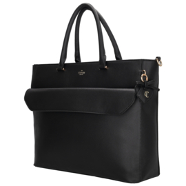 Charm London Cambridge laptoptas zwart