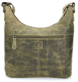 Leather Design schoudertas groen