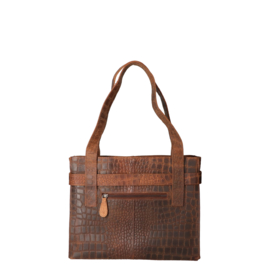 Leather Design Revival handtas croco bruin