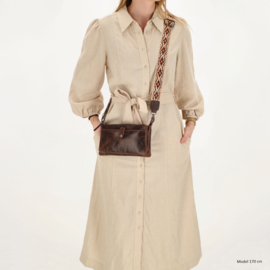 Hide & Stitches Westland schoudertas donker bruin