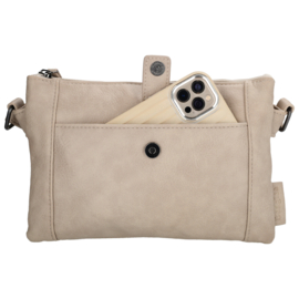 Beagles Cuenca schoudertas licht taupe