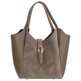 Charm London Vittoria handtas donker taupe