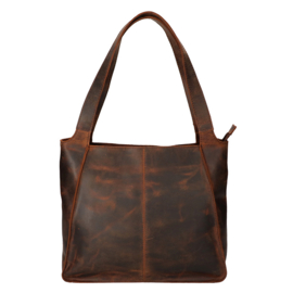 Leather Design handtas hunter bruin