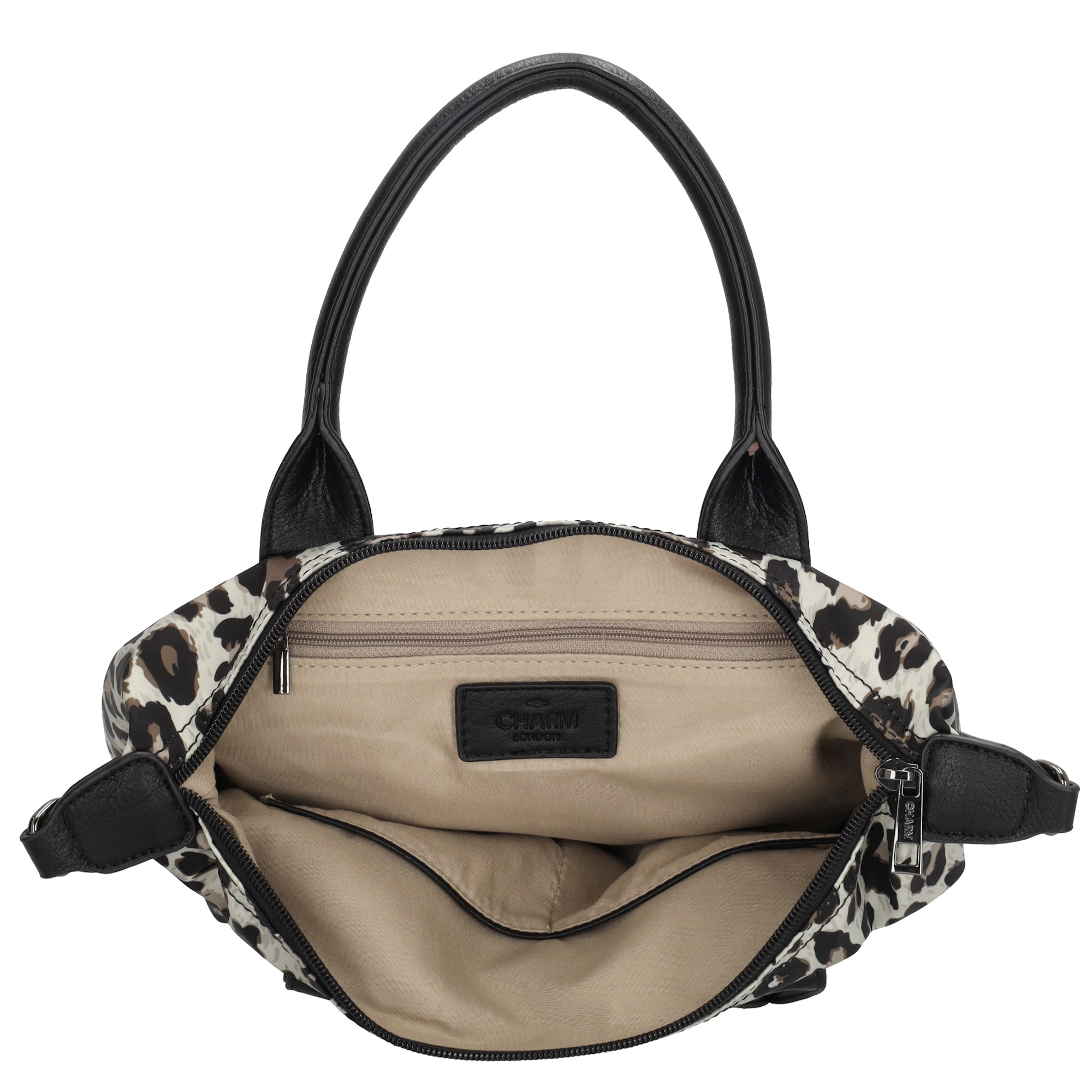 Charm London Buckingham handtas luipaard beige
