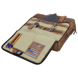 Hide & Stitches Next Navajo laptoptas bruin