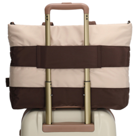 Zebra Trends Elske laptoptas streep bruin/beige