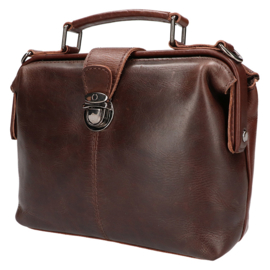 Leather Design doctor's bag donker bruin