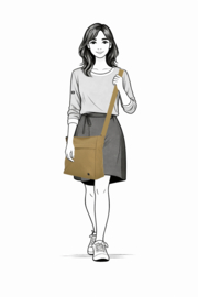 Enrico Benetti Tessa schoudertas camel