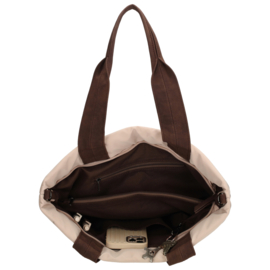 Zebra Trends Elske shopper streep bruin/beige