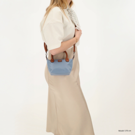 Charm London Buckingham handtas staalblauw