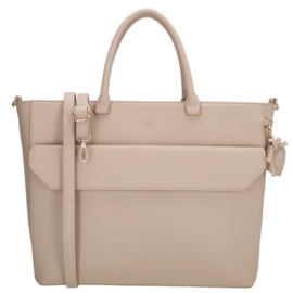 Charm London Cambridge laptoptas licht taupe