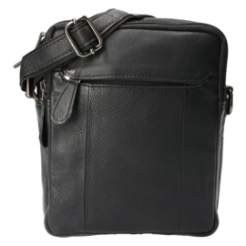 Leather Design heren schoudertas black