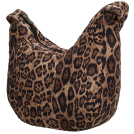 Beagles Clavia schoudertas luipaard beige