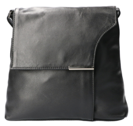 Leather Design schoudertas zwart
