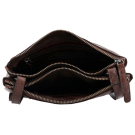 Hide & Stitches Westland schoudertas donkerbruin