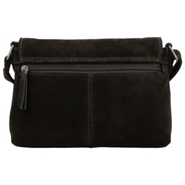 Hide & Stitches Brazos lederen schoudertas donkerbruin