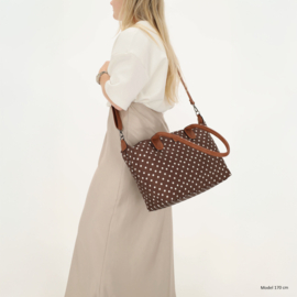 Charm London Buckingham handtas stippen zwart - wit