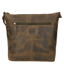 Leather Design schoudertas hunter green